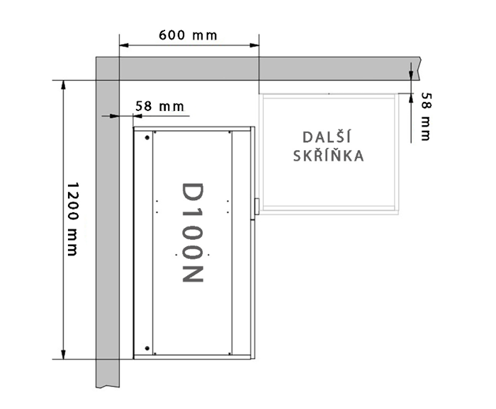 Fotogalerie Dolní skříňka rohová 100cm - D100N - kuchyně Sorello