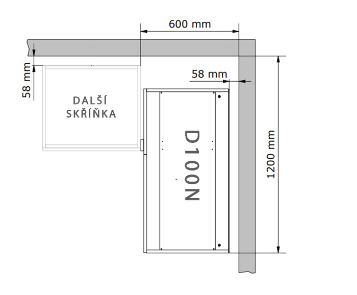 Fotogalerie Dolní skříňka rohová 100cm - D100N - kuchyně Sorello