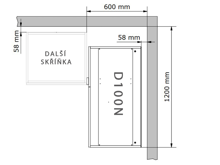 Fotogalerie Rohová kuchyňská linka Sorello 240 x 280 cm s pracovní deskou výšky 13 mm