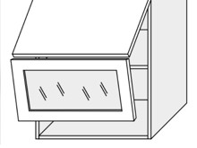Fotogalerie Horní prosklená skříňka výklopná AVENTOS 60cm - W8BS/ 60 AVENTOS - kuchyňská linka Quantum