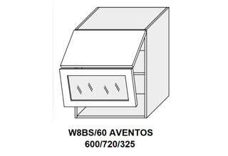Horní prosklená skříňka výklopná AVENTOS 60cm - W8BS/ 60 AVENTOS - kuchyňská linka Quantum