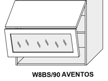 Fotogalerie Horní prosklená skříňka výklopná AVENTOS 90cm - W8BS/ 90 AVENTOS - kuchyňská linka Quantum