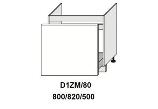 Dolní skříňka dřezová 80 cm, jedna zásuvka D1Z M 80 (80 cm) - kuchyně Avelino