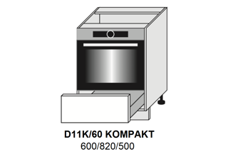 Dolní skříňka pro vestavnou kompaktní troubu - D11K 60 KOMPAKT (60 cm), kuchyně Avellino