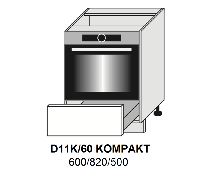 Fotogalerie Dolní skříňka pro vestavnou kompaktní troubu - D11K 60 KOMPAKT (60 cm), kuchyně Avellino