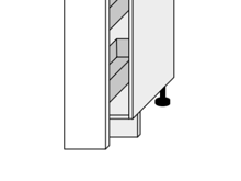 Fotogalerie Dolní skříňka 15cm bez drátěného programu - D15 CARGO (15 cm) - kuchyně Platinum