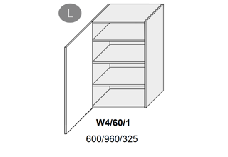 Horní skříňka vysoká jednodveřová 60cm levá - W4 60 L (60 cm) - kuchyně Avellino