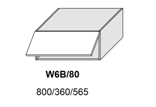 Horní skříňka výklopná 80cm - výběr kování - W6b 80 - kuchyně Avellino
