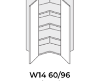 Fotogalerie Horní skříňka vysoká rohová - W14 60 (60 cm) - kuchyně Viano