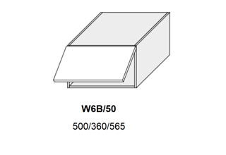 Horní skříňka výklopná 50cm - výběr kování - W6b 50 - kuchyně Avellino