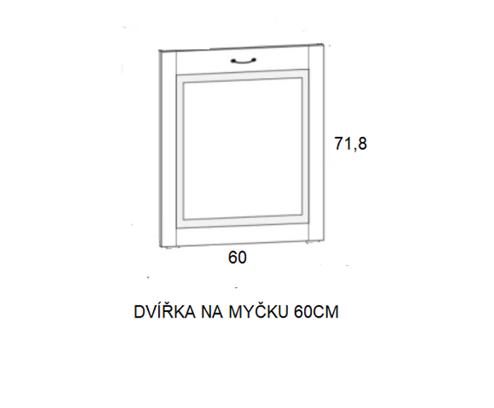 Fotogalerie Dvířka na myčku (60 cm), kuchyně Charlotta bílá