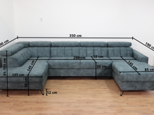 Fotogalerie Sedací souprava Metrix prošití Massimo do U - zelená - pravá 