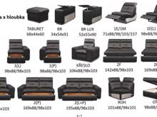 Fotogalerie Velká rohová sedací souprava do U s elektrickým křeslem Kanton - výběr potahů