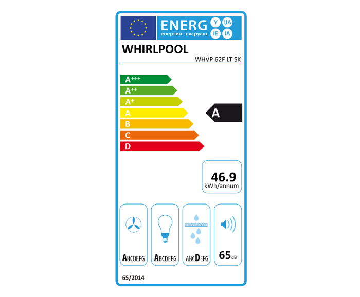 Fotogalerie Závěsný odsavač par Whirlpool WHVP 62F LT SK