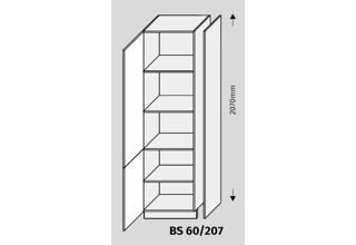 Bočnice BS 60/207 18 mm - DOUBLE SYSTEM