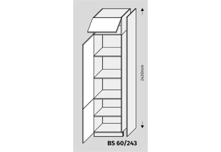 Bočnice BS 60/243 18 mm - DOUBLE SYSTEM