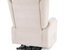 Fotogalerie Elektrické polohovací křeslo pro seniory s nápojovými držáky - béžové 