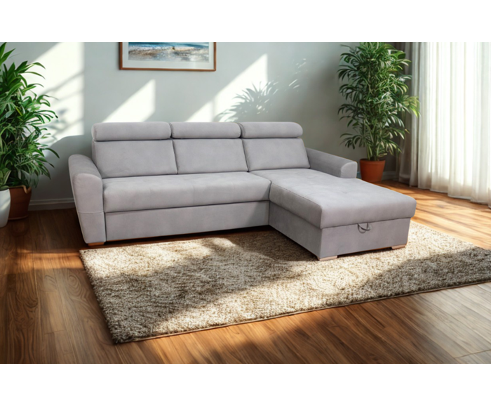 Fotogalerie Rohová sedací souprava Aviro šedá HR pěna