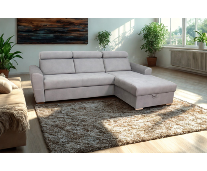 Fotogalerie Rohová sedací souprava Aviro šedá HR pěna
