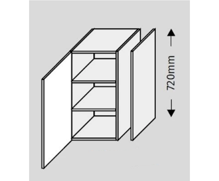 Fotogalerie Bočnice v barvě pracovní desky, horní skříňky - 34,5/72 cm