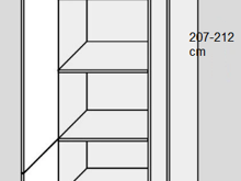 Fotogalerie Bočnice v barvě pracovní desky, vysoké skříně - 59,5/207-212