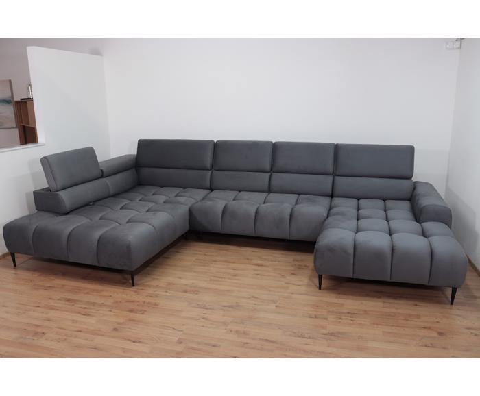 Fotogalerie Elektrická rozkládací sedací souprava do U - Elektric XL - Tmavě šedá 