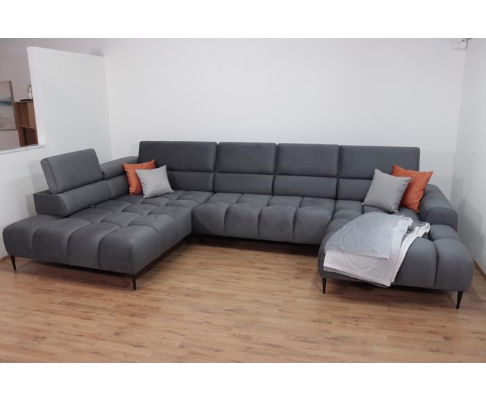 Fotogalerie Elektrická rozkládací sedací souprava do U - Elektric XL - Tmavě šedá 