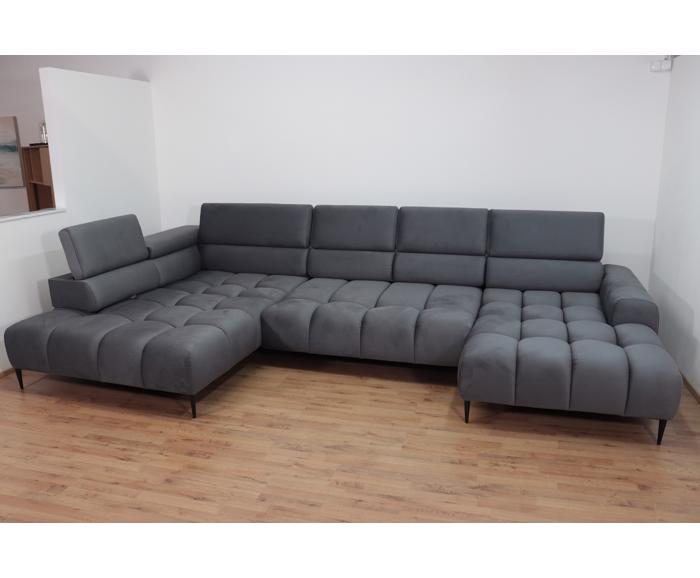 Fotogalerie Elektrická rozkládací sedací souprava do U - Elektric XL - Tmavě šedá 