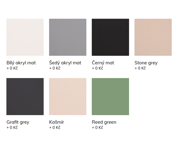 Dvířka- výběr barev