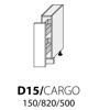 Dolní výsuvná skříňka - bez drátěného programu - D15 CARGO (15 cm) - kuchyně Avellino (Bonn)