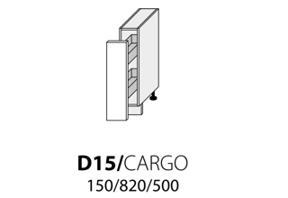D15 CARGO (15 cm) bez drátěného programu- kuchyně Avellino