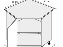 Fotogalerie Dolní skříňka rohová levá - D12R 90 L (90 cm) - kuchyně Avellino