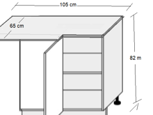 Fotogalerie Dolní skříňka rohová levá - D13U (105 cm) - kuchyně Avellino