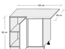 Fotogalerie Dolní skříňka rohová pravá - D13U (105 cm) - kuchyně Avellino