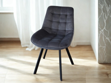 Fotogalerie Otočná jídelní židle Moty Velvet - šedá 