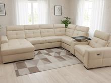 Fotogalerie Velká rohová sedací souprava do U s elektrickým křeslem Kanton - výběr potahů