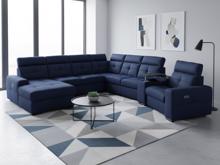 Fotogalerie Velká rohová sedací souprava do U s elektrickým křeslem Kanton - výběr potahů