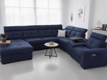 Fotogalerie Velká rohová sedací souprava do U s elektrickým křeslem Kanton - výběr potahů