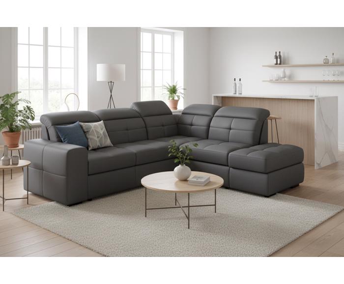 Fotogalerie Sedací souprava Kanton do L - výběr potahů - 2F-R-1-D