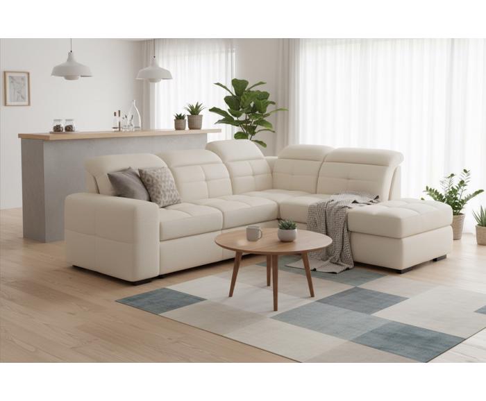 Fotogalerie Sedací souprava Kanton do L - výběr potahů - 2F-R-1-D