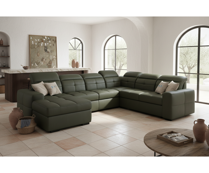 Fotogalerie Sedací souprava Kanton do U - výběr potahů - OT-2F-R-2