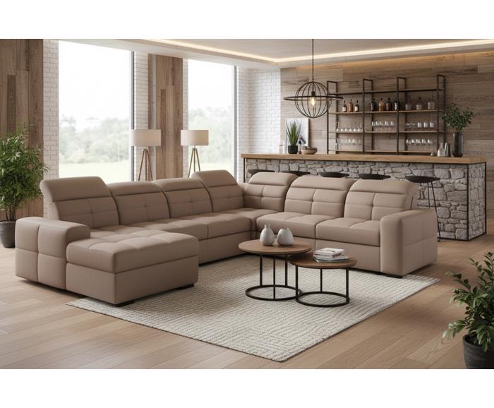 Fotogalerie Sedací souprava Kanton do U - výběr potahů - OT-2F-R-2