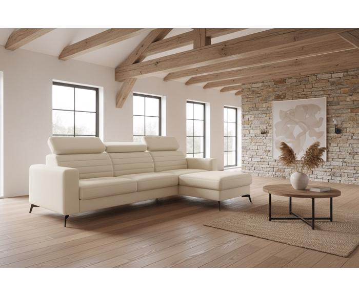 Fotogalerie Sedací souprava Madeira do L - potahy Monolith a Castel (S2FL + OTOR)