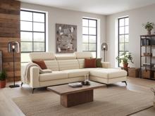 Fotogalerie Sedací souprava Madeira do L - potahy Monolith a Castel (S2FL + OTOR)