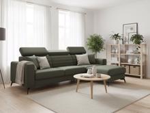 Fotogalerie Sedací souprava Madeira do L - potahy Monolith a Castel (S2FL + OTOR)