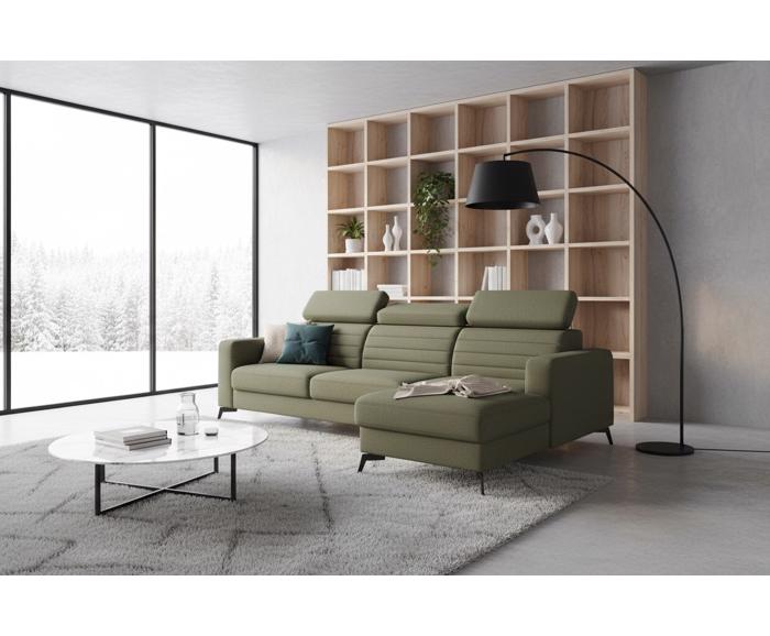 Fotogalerie Sedací souprava Madeira do L - potahy Monolith a Castel (S2FL + OTOR)