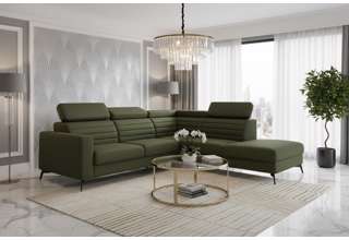 Sedací souprava Madeira do L - potahy Monolith a Castel (S2FL + E + OTMR)