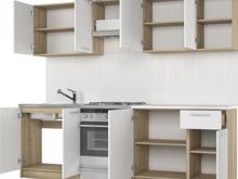 Fotogalerie Kuchyňská linka Daria 240 cm, dub sonoma/ bílá