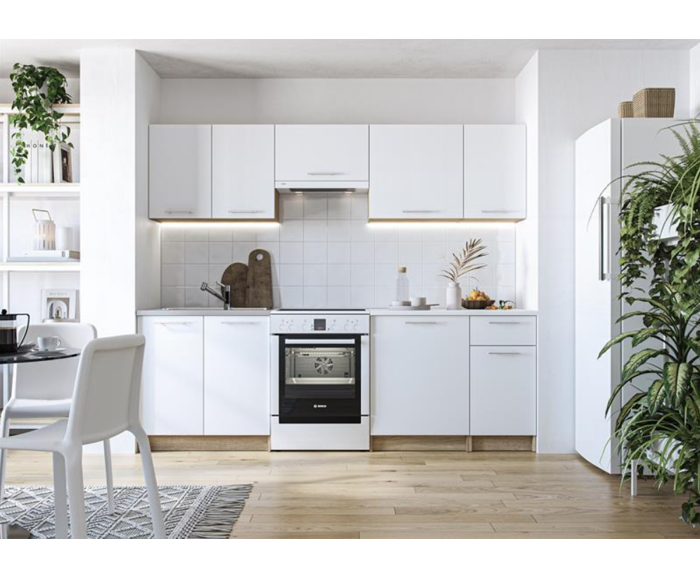 Fotogalerie Kuchyňská linka Daria 240 cm, dub sonoma/ bílá