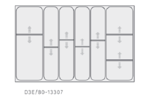 Příborník do šuplíků D3A/80 - Hettich Inotech Atira
